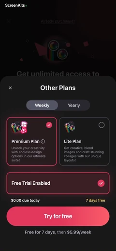 Split Pic Collage Maker Layout paywalls UI screen 11