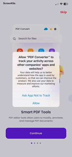 PDF Converter - PDF Editor・ permissions UI screen 3