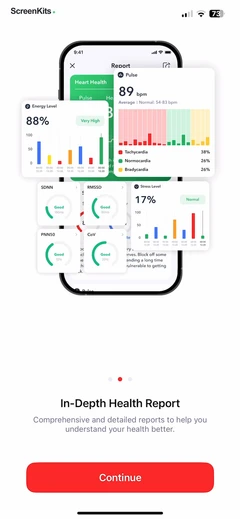 iCardio - Heart Rate Tracker mobile app UI screen 6