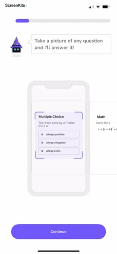 Quizard AI- Homework Helper mobile app UI screen 3