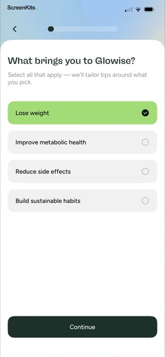 glowise-glp-1-tracker-diary mobile app UI screen 8