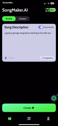SongMaker-AI Music Generator mobile app UI screen 9
