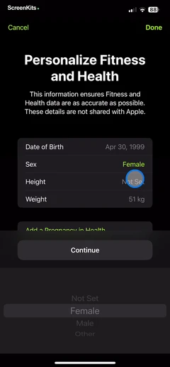 Apple Fitness mobile app UI screen 12