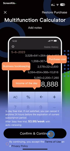 Calculator: Math Solver mobile app UI screen 5