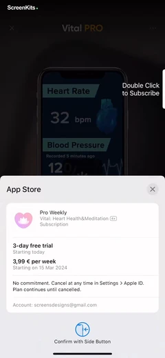 Vital- Heart Health&Meditation mobile app UI screen 6