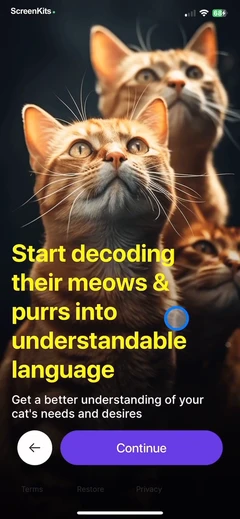 Cat Translator – Human to Pet mobile app UI screen 8