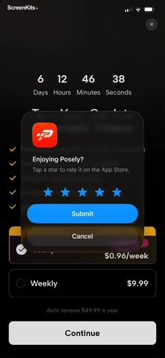 Posely- AI Car Photo & Video mobile app UI screen 8
