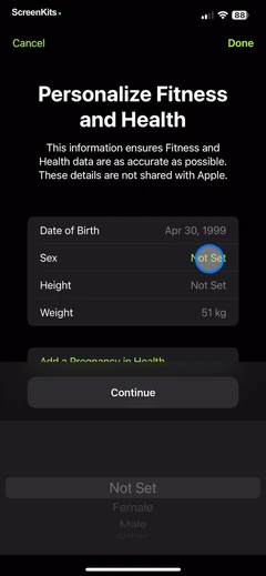 Apple Fitness mobile app UI screen 9