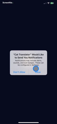Cat Translator – Human to Pet mobile app UI screen 1