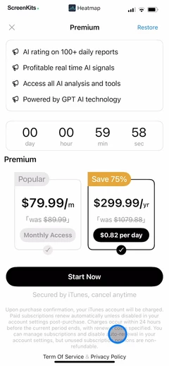 Trading Ideas Driven by AI mobile app UI screen 5