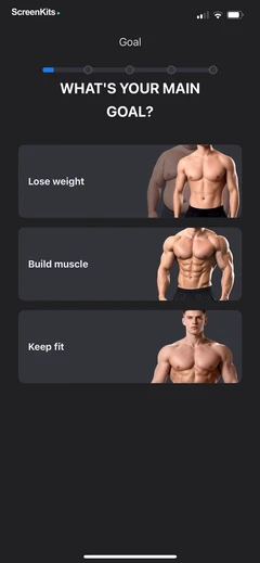 MuscleMaxme - Build Muscle mobile app UI screen 3