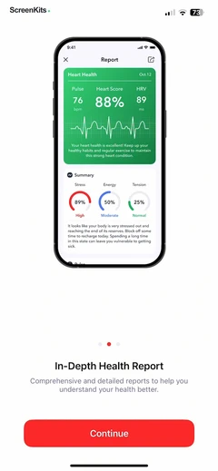 iCardio - Heart Rate Tracker mobile app UI screen 7