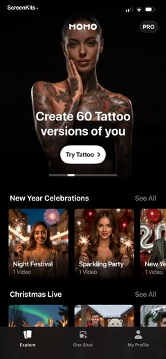 Momo- AI Photo & Video Maker mobile app UI screen 11