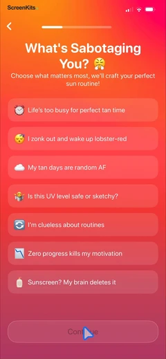 Beam Tanning - Get Tan Fast mobile app UI screen 6
