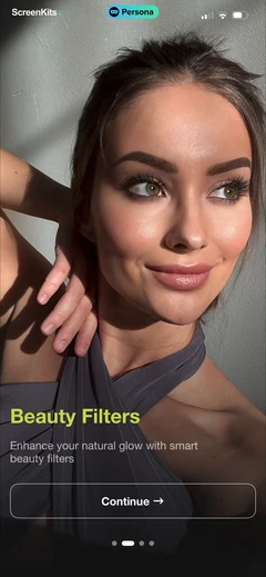 Persona- Beauty Camera mobile app UI screen 4