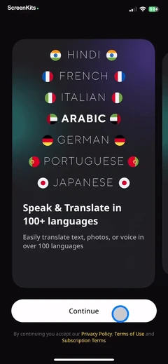 Translator Guru- Voice & Text mobile app UI screen 8