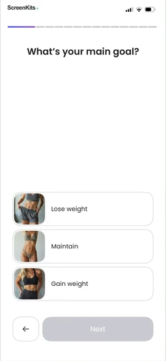 Calorie Counter by Numify mobile app UI screen 7