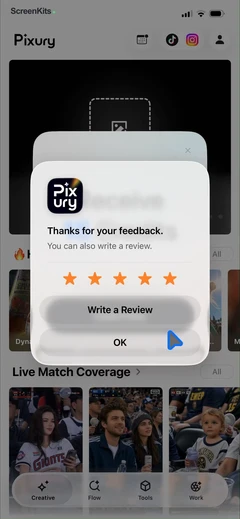 AI Product Video & Ad - Pixury mobile app UI screen 12