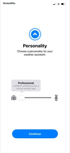CARROT Weather- Alerts & Radar mobile app UI screen 3