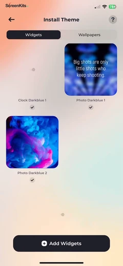 Fancy Widgets & Themes mobile app UI screen 11