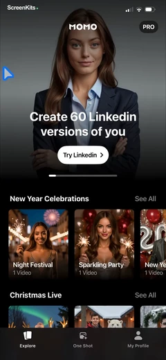 Momo- AI Photo & Video Maker mobile app UI screen 9