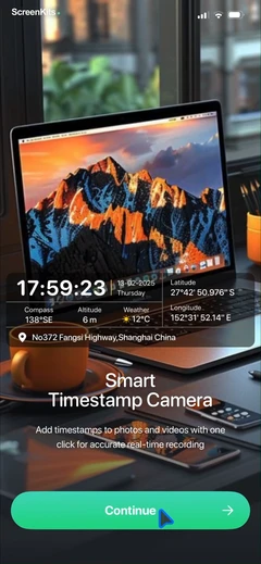 timestamp-camera-ai-timestamp mobile app UI screen 3