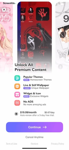Cool Themes & Fonts- Cute Text paywalls UI screen 4
