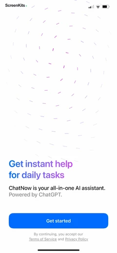 AI Chat Assistant – ChatNow mobile app UI screen 3