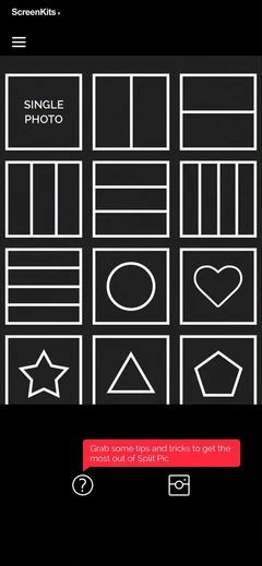 Split Pic Collage Maker Layout mobile app UI screen 5