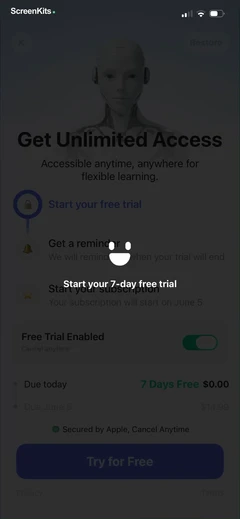 LangLearn mobile app UI screen 12