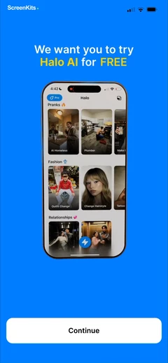 Halo AI mobile app UI screen 9
