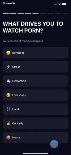 CURE- Quit Porn Addiction mobile app UI screen 12