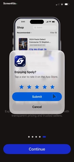 sports-card-scanner-spoly mobile app UI screen 12