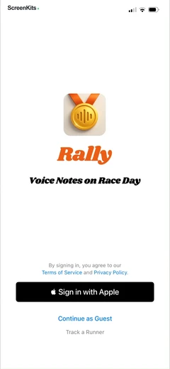 rally-voice-notes-on-race-day mobile app UI screen 8