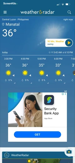 Weather & Radar mobile app UI screen 11