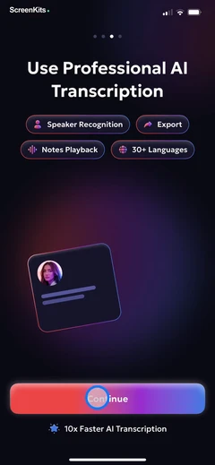 AI Summary - Meeting Notes mobile app UI screen 10