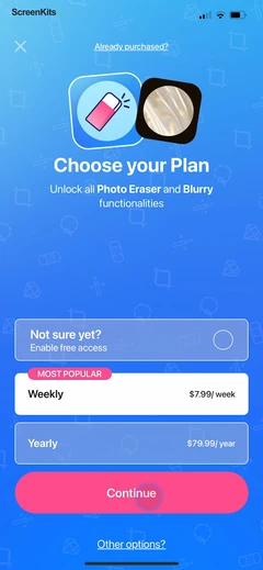 Photo Eraser - Remove Objects paywalls and permissions UI screen 11