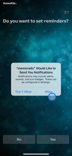 Memorado (GEIST): Brain & Mind permissions UI screen 11