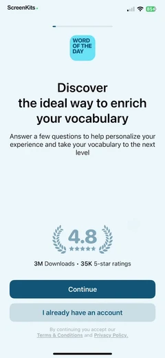 Word of the Day・Vocabulary mobile app UI screen 3