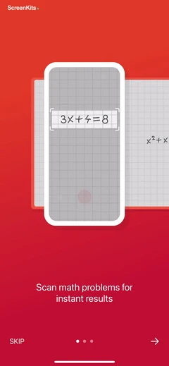 Photomath mobile app UI screen 3