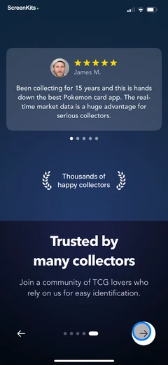 Snapdex- Card Value Scanner mobile app UI screen 11