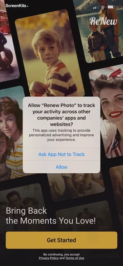 Renew - Restore Old Photos AI permissions UI screen 6
