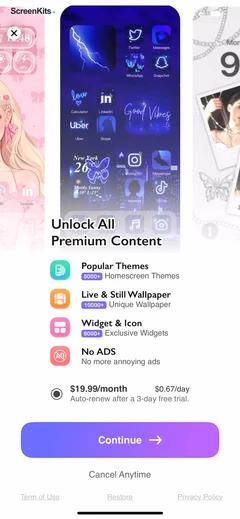 Cool Themes & Fonts- Cute Text paywalls UI screen 11