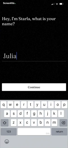 Starla - Call the Universe mobile app UI screen 3