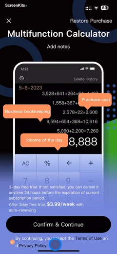 Calculator: Math Solver mobile app UI screen 6