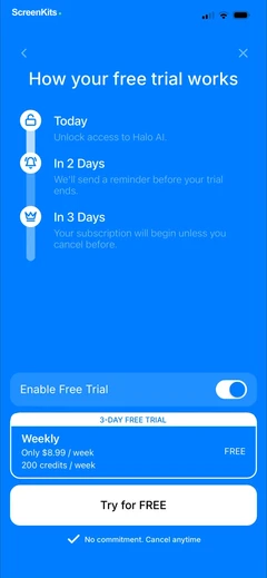 Halo AI paywalls UI screen 11