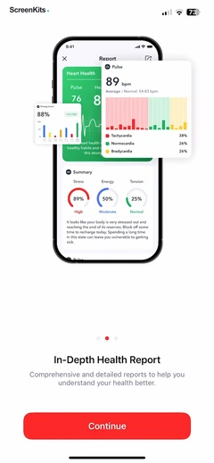 iCardio - Heart Rate Tracker mobile app UI screen 9