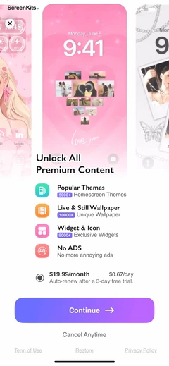 Cool Themes & Fonts- Cute Text paywalls UI screen 9