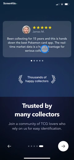 Snapdex- Card Value Scanner mobile app UI screen 12