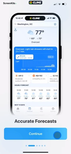 Clime- NOAA Weather Radar Live mobile app UI screen 6
